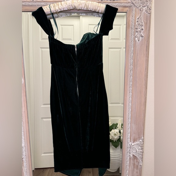 Fashion Nova Medium Off Shoulder Velvet Dress with Slit - Picture 4 of 9